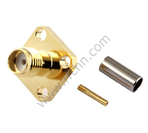 SMA נקבה Bulkhead מרובע אוגן עבור מחבר RG174 RF
