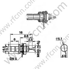 SMB נקבה Bulkhead Mount מחבר RF